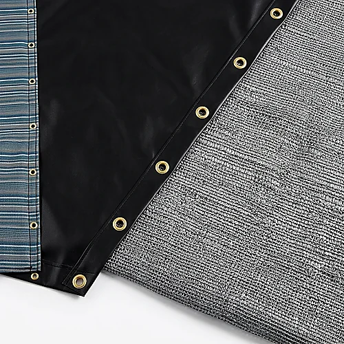 Pioneer Mega Mesh tarp close-up — grommets and mesh detail