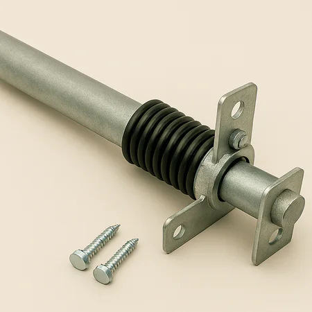 108 inches spring loaded roller bar for hydraulic roll off trucks (100 inches bar with 4 inches shafts each side, shipping length 108 inches).