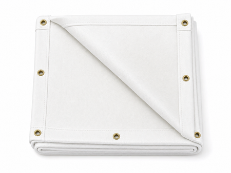 Heat Cleaned Fiberglass Welding Blankets | 18 oz., 35 oz. | White with Brass Grommets