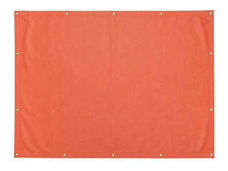 17 oz. Salmon Neoprene Coated Fiberglass Blanket w/ Grommets 24'' Apart